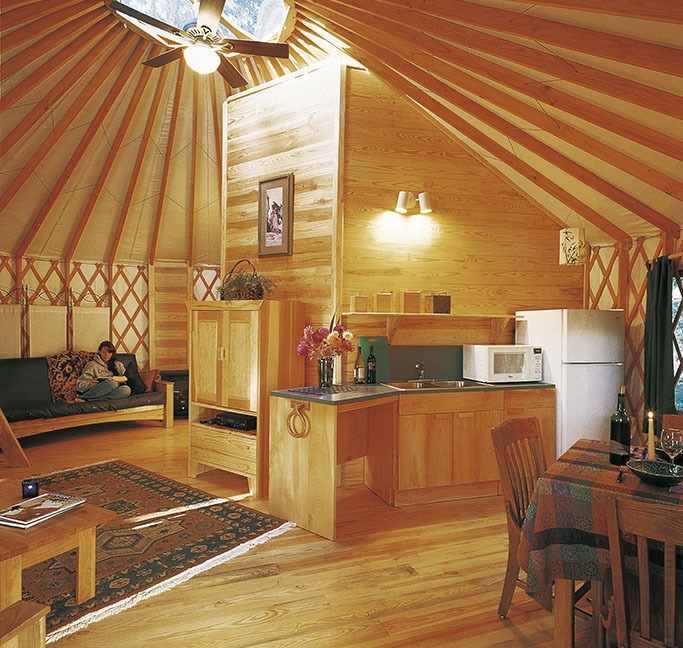 24' Yurt Interior at State Park